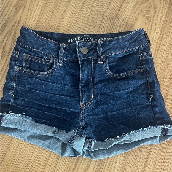 American Eagle Outfitters Dark Wash Jean Shorts - Picture 1 of 3